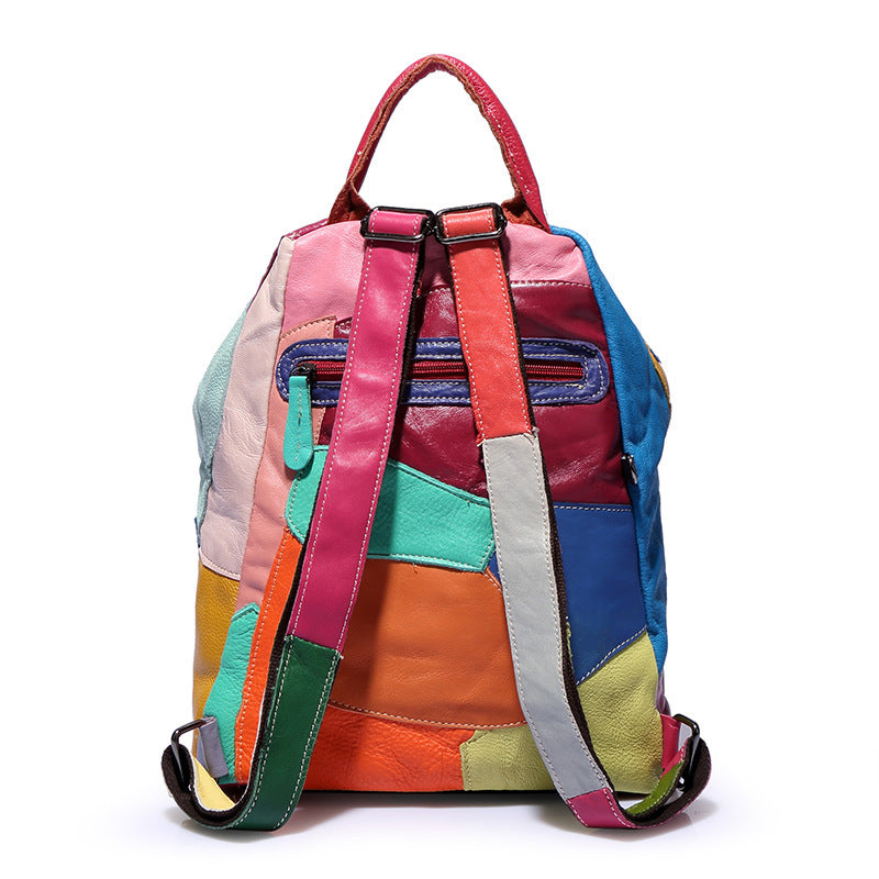 RoyaleEdge – Mochila de Cuero Genuino con Costuras de Impacto para la Mujer que Lidera con Estilo