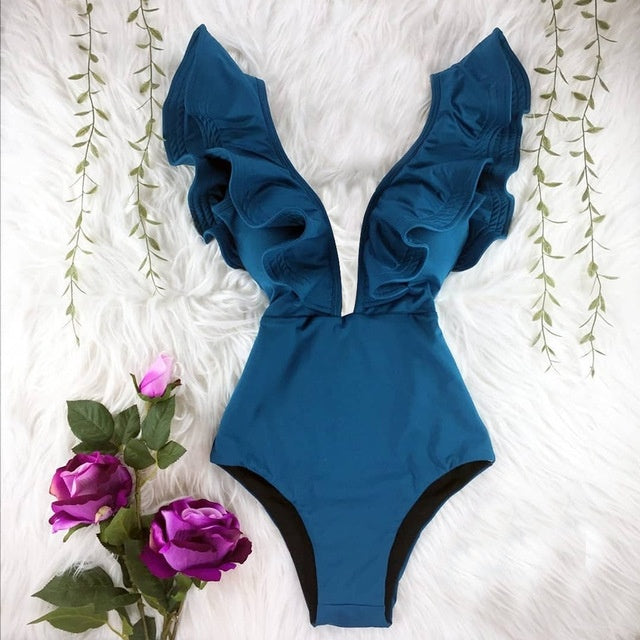 Ocean Empress Ruffle Swimsuit