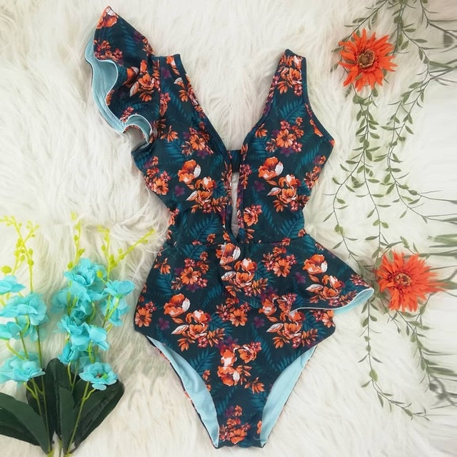 Ocean Empress Ruffle Swimsuit