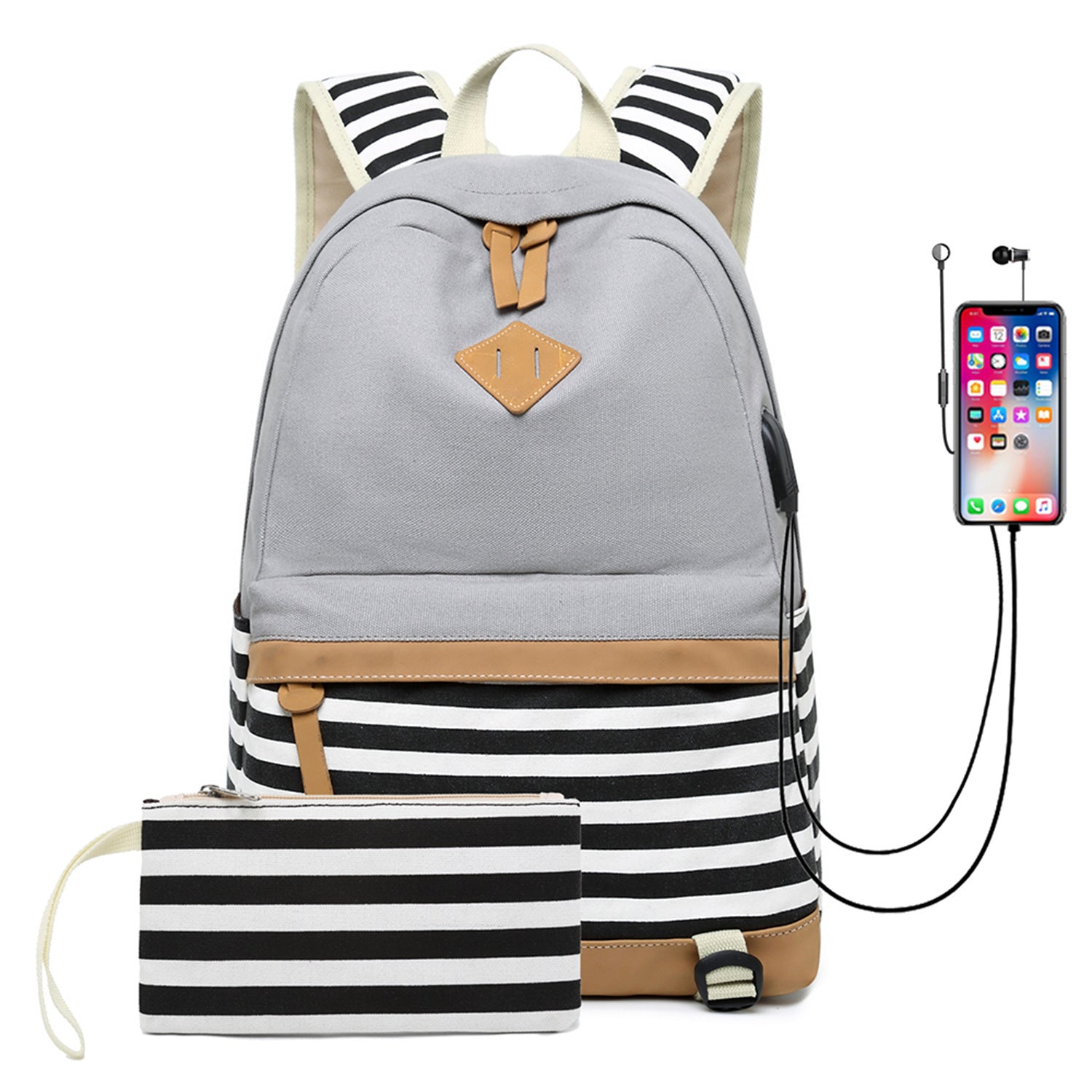 SeoulMuse Canvas Chic – Bolso Estampado Estilo Coreano para Reinas Urbanas