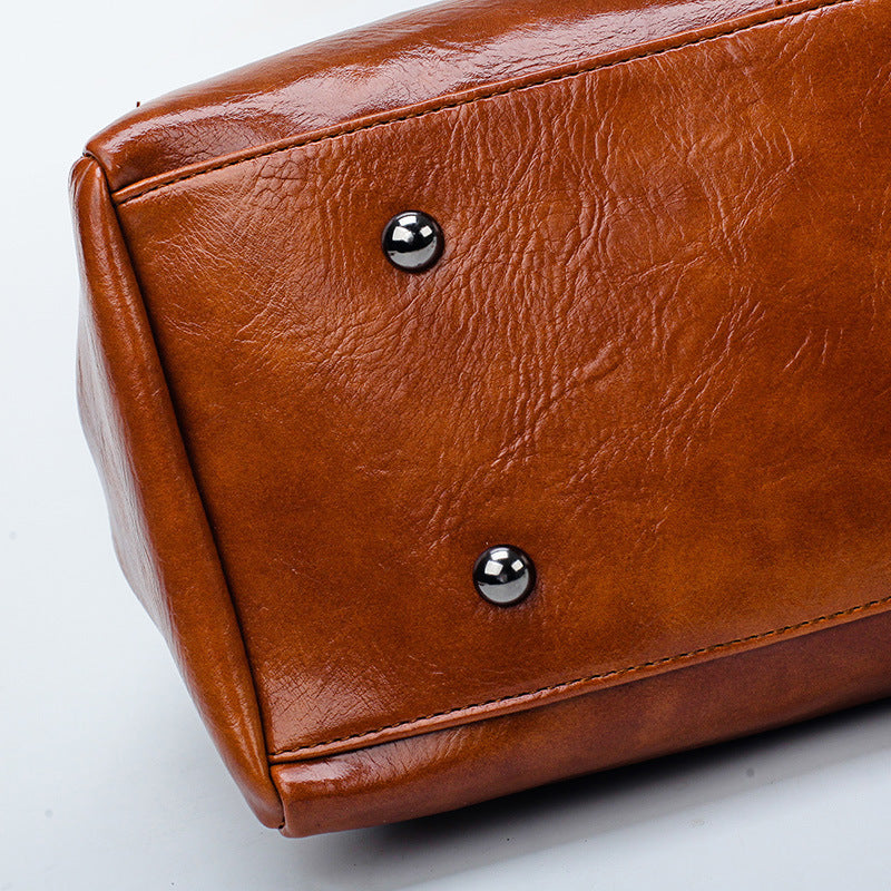 Léonora Vintage Royal – Bolso de Lujo en Cuero Encerado