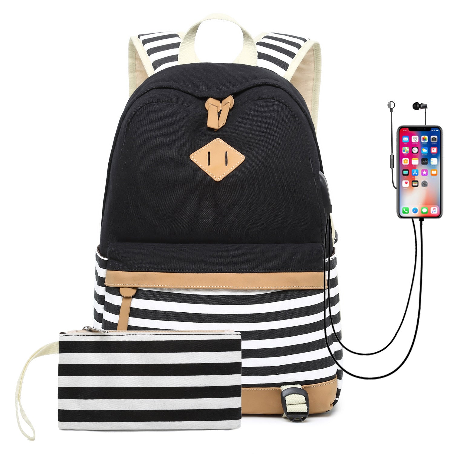 SeoulMuse Canvas Chic – Bolso Estampado Estilo Coreano para Reinas Urbanas