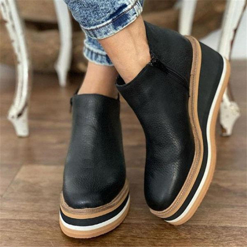 SleekStride Wedge Boots