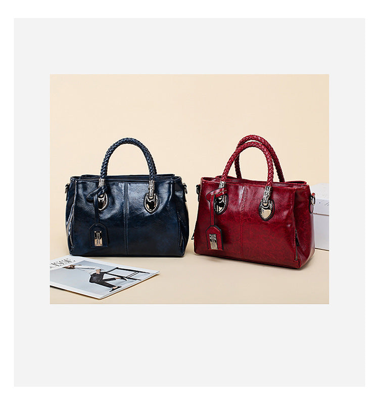 Léonora Vintage Royal – Bolso de Lujo en Cuero Encerado
