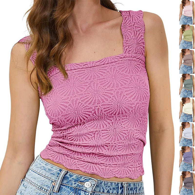 JacquardGrace Square Neck Vest