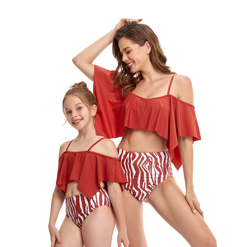Twin Waves High-Waist Bikini Set