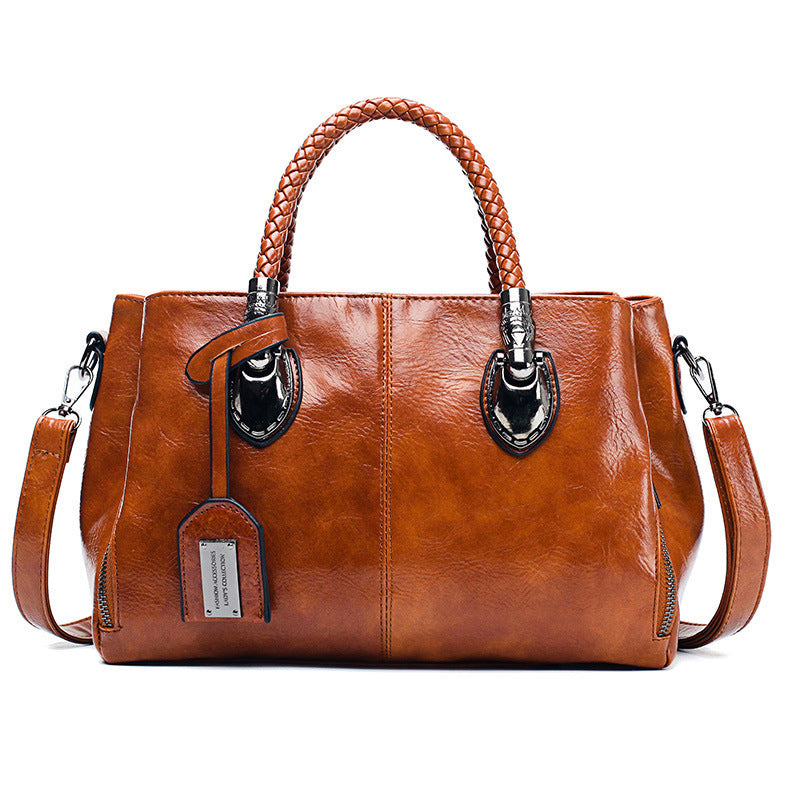 Léonora Vintage Royal – Bolso de Lujo en Cuero Encerado