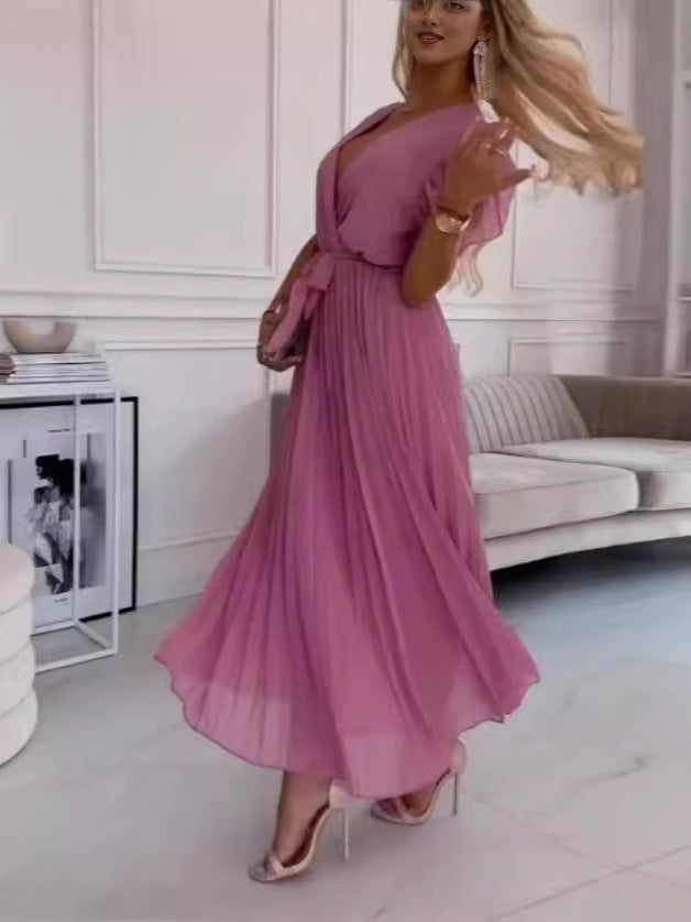 SereneBold Solid Color Dress
