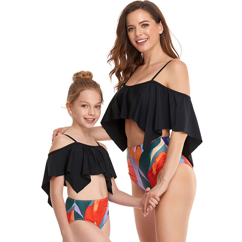 Twin Waves High-Waist Bikini Set