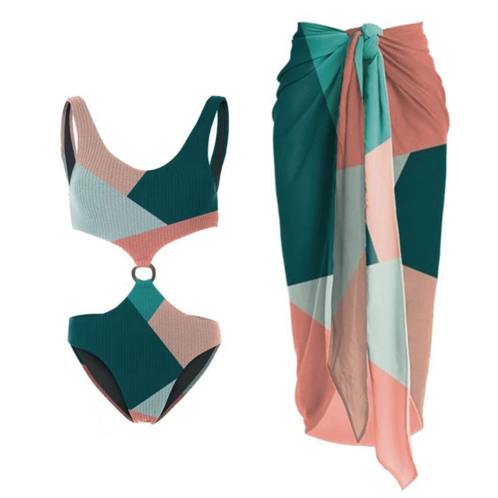 Enchanted Waves Contrast Bikini Set