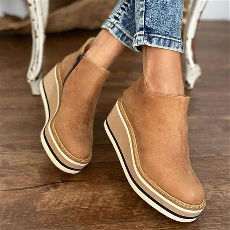 SleekStride Wedge Boots
