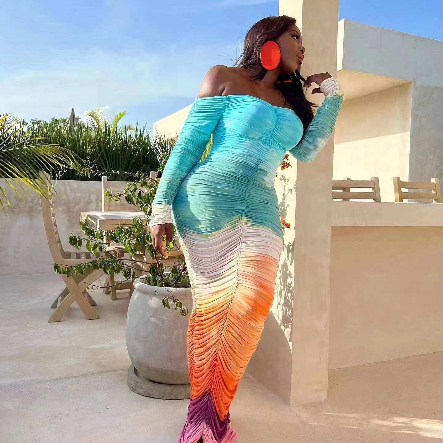 BellaViva Printed Elegance Dress
