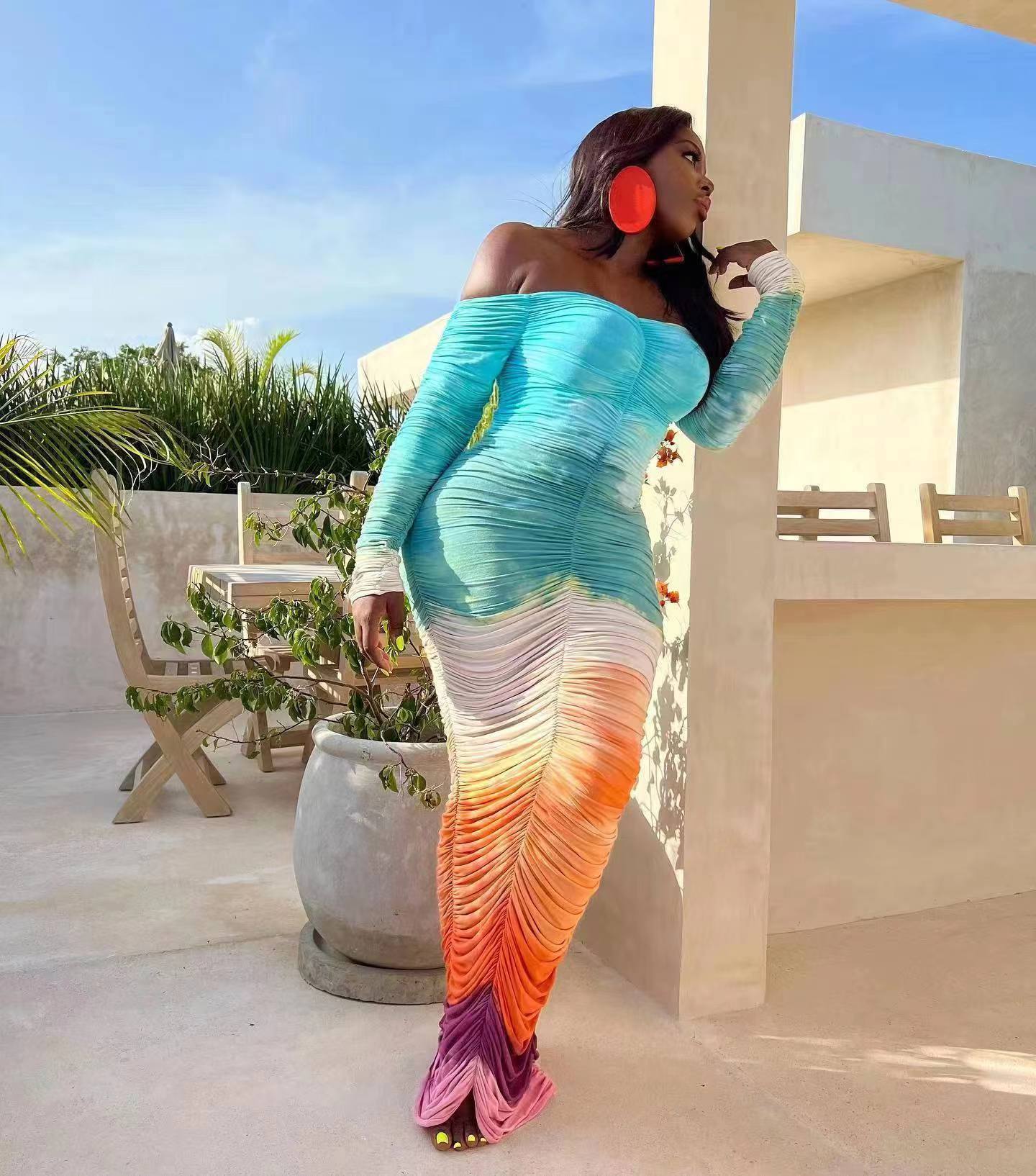 BellaViva Printed Elegance Dress
